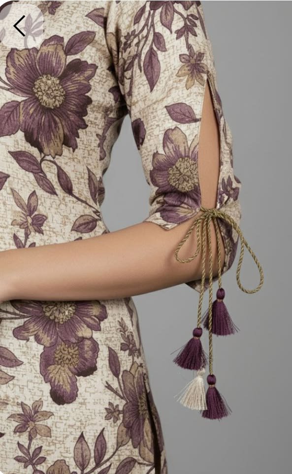Floral Kurti with Slit Sleeves